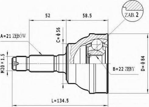 Statim C.100 - Каре комплект, полуоска vvparts.bg