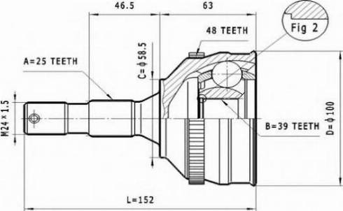 Statim C.114 - Каре комплект, полуоска vvparts.bg