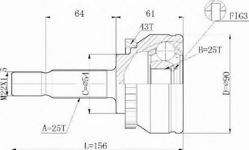 Statim C.389 - Каре комплект, полуоска vvparts.bg