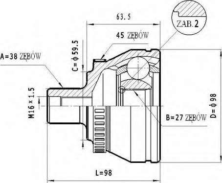 Statim C.296 - Каре комплект, полуоска vvparts.bg