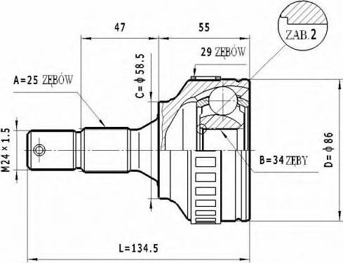 Statim C.266 - Каре комплект, полуоска vvparts.bg