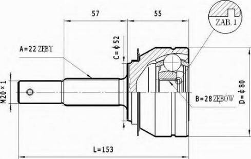 Statim C.228 - Каре комплект, полуоска vvparts.bg