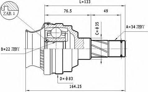 Statim CW.035 - Каре комплект, полуоска vvparts.bg