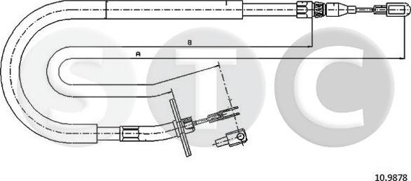 STC T480966 - Жило, ръчна спирачка vvparts.bg