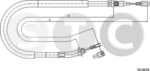 STC T480962 - Жило, ръчна спирачка vvparts.bg