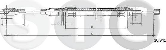 STC T480924 - Жило, ръчна спирачка vvparts.bg