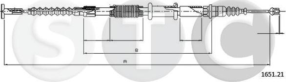 STC T480482 - Жило, ръчна спирачка vvparts.bg