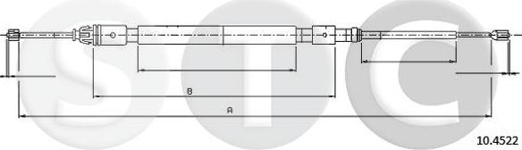 STC T480841 - Жило, ръчна спирачка vvparts.bg