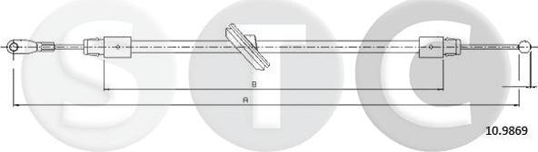 STC T481030 - Жило, ръчна спирачка vvparts.bg