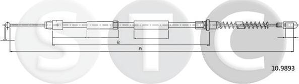 STC T481021 - Жило, ръчна спирачка vvparts.bg