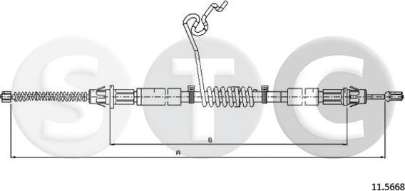 STC T481821 - Жило, ръчна спирачка vvparts.bg