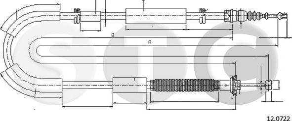 STC T481368 - Жило, ръчна спирачка vvparts.bg