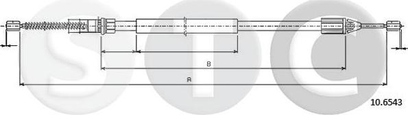 STC T483074 - Жило, ръчна спирачка vvparts.bg