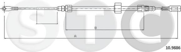 STC T483751 - Жило, ръчна спирачка vvparts.bg