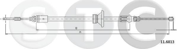 STC T482368 - Жило, ръчна спирачка vvparts.bg