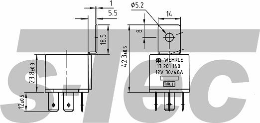 S-TEC WES13201140 - Реле, работен ток vvparts.bg