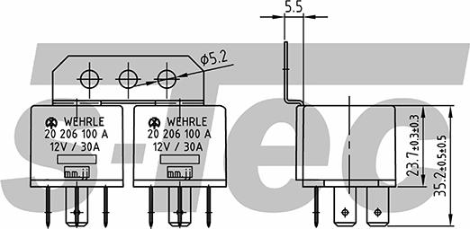 S-TEC WES20206100A - Реле, работен ток vvparts.bg