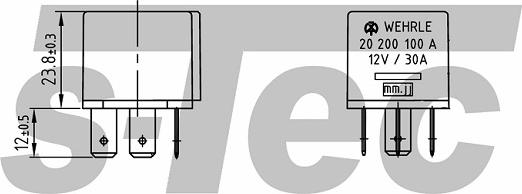 S-TEC WES20200100A - Реле, работен ток vvparts.bg