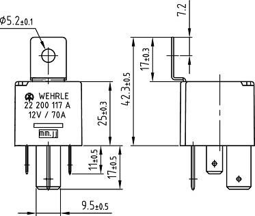 S-TEC WES22200117A - Реле, работен ток vvparts.bg