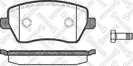 Stellox 998 000-SX - Комплект спирачно феродо, дискови спирачки vvparts.bg