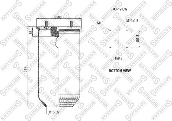 Stellox 90-48130-SX - Маншон, въздушно окачване vvparts.bg