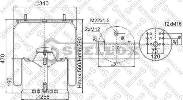 Stellox 90-08813-SX - Маншон, въздушно окачване vvparts.bg