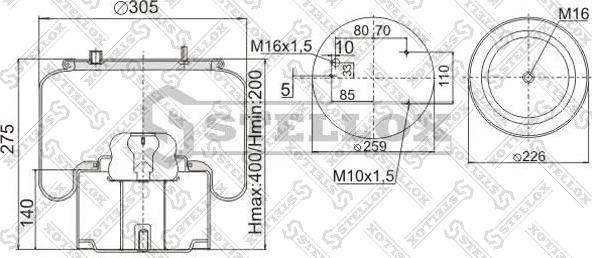 Stellox 90-08364-SX - Маншон, въздушно окачване vvparts.bg