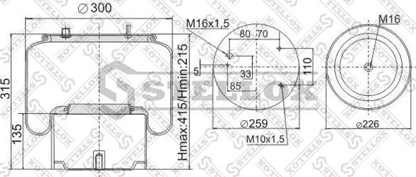 Stellox 90-08361-SX - Маншон, въздушно окачване vvparts.bg