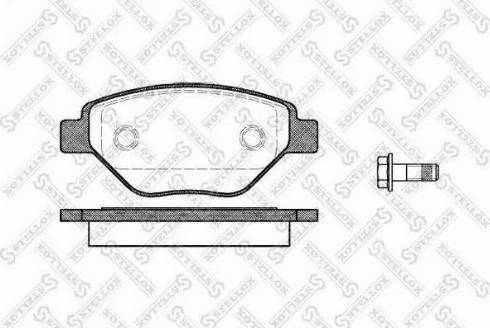 Stellox 988 000L-SX - Комплект спирачно феродо, дискови спирачки vvparts.bg