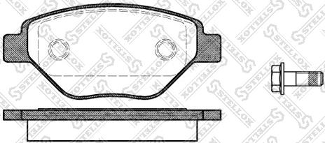 Stellox 988 000-SX - Комплект спирачно феродо, дискови спирачки vvparts.bg