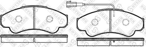 Stellox 970 001BL-SX - Комплект спирачно феродо, дискови спирачки vvparts.bg