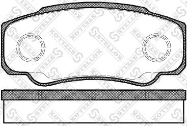 Stellox 972 000L-SX - Комплект спирачно феродо, дискови спирачки vvparts.bg