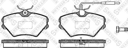 Stellox 496 002-SX - Комплект спирачно феродо, дискови спирачки vvparts.bg