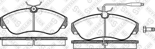 Stellox 498 002-SX - Комплект спирачно феродо, дискови спирачки vvparts.bg