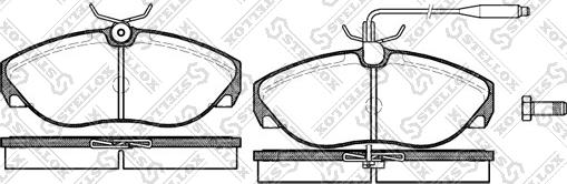 Stellox 497 002B-SX - Комплект спирачно феродо, дискови спирачки vvparts.bg