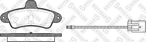 Stellox 444 002-SX - Комплект спирачно феродо, дискови спирачки vvparts.bg