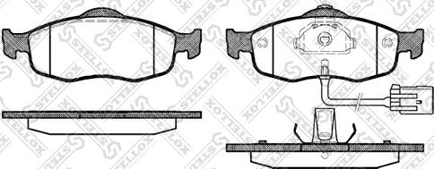 Stellox 443 002B-SX - Комплект спирачно феродо, дискови спирачки vvparts.bg