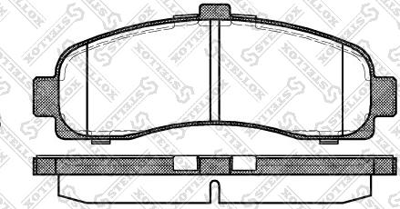 Stellox 442 010B-SX - Комплект спирачно феродо, дискови спирачки vvparts.bg