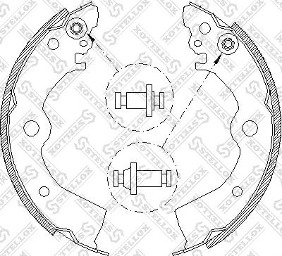 Stellox 404 100-SX - Комплект спирачна челюст vvparts.bg