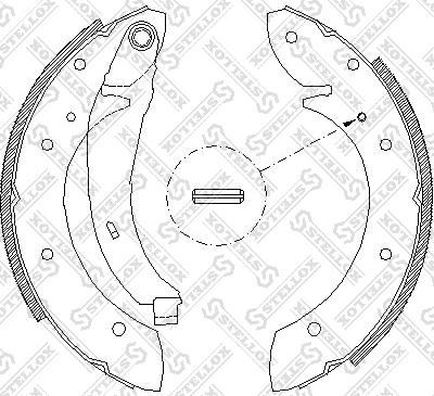 Stellox 407 102-SX - Комплект спирачна челюст vvparts.bg