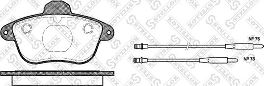 Stellox 412 004B-SX - Комплект спирачно феродо, дискови спирачки vvparts.bg