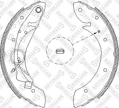 Stellox 430 100-SX - Комплект спирачна челюст vvparts.bg