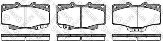 Stellox 437 001B-SX - Комплект спирачно феродо, дискови спирачки vvparts.bg