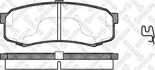 Stellox 424 004B-SX - Комплект спирачно феродо, дискови спирачки vvparts.bg