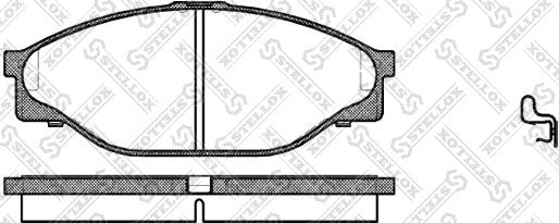 Stellox 423 020-SX - Комплект спирачно феродо, дискови спирачки vvparts.bg