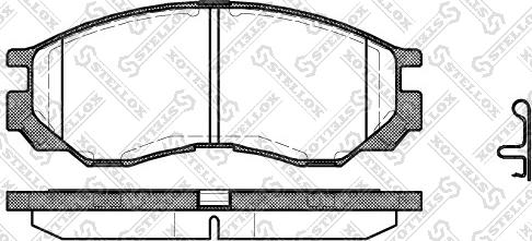 Stellox 594 000-SX - Комплект спирачно феродо, дискови спирачки vvparts.bg