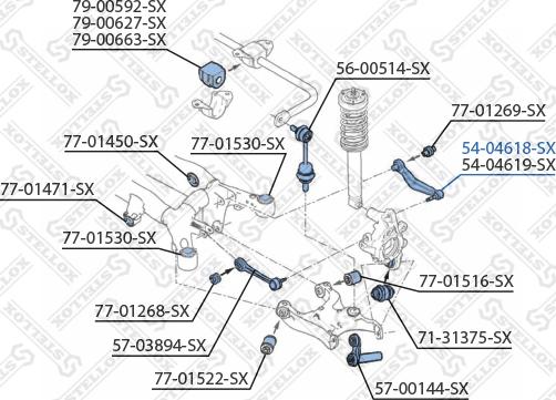 Stellox 54-04618-SX - Носач, окачване на колелата vvparts.bg