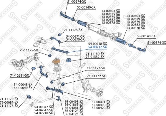 Stellox 54-00717-SX - Носач, окачване на колелата vvparts.bg