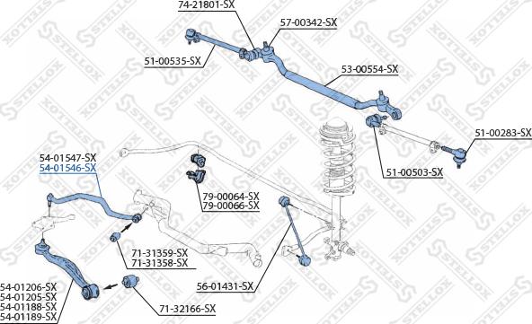 Stellox 54-01546-SX - Носач, окачване на колелата vvparts.bg