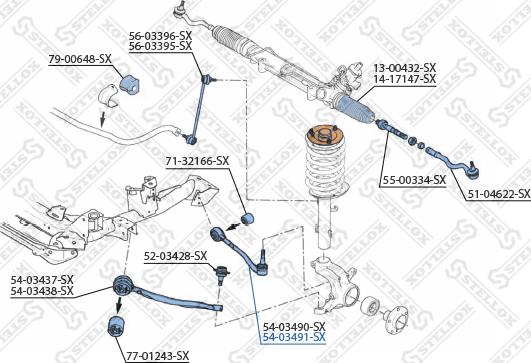 Stellox 54-03491-SX - Носач, окачване на колелата vvparts.bg